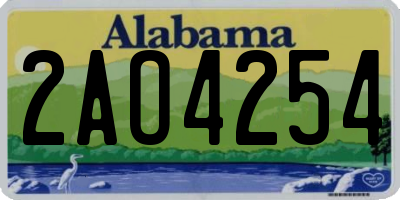 AL license plate 2AO4254