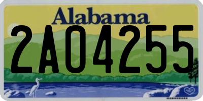 AL license plate 2AO4255