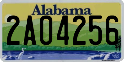AL license plate 2AO4256