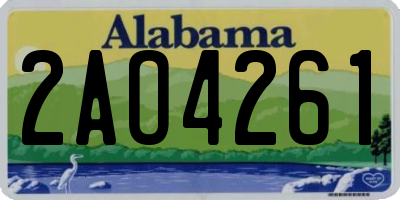 AL license plate 2AO4261