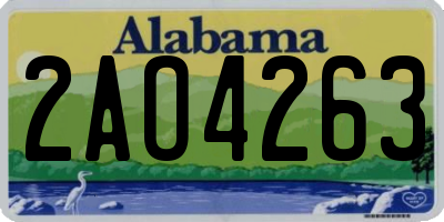 AL license plate 2AO4263
