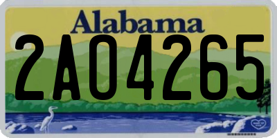 AL license plate 2AO4265