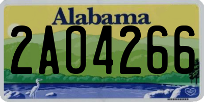 AL license plate 2AO4266