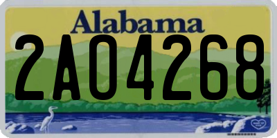 AL license plate 2AO4268
