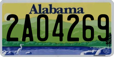 AL license plate 2AO4269