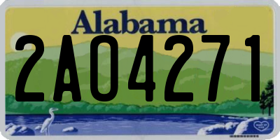 AL license plate 2AO4271
