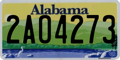 AL license plate 2AO4273