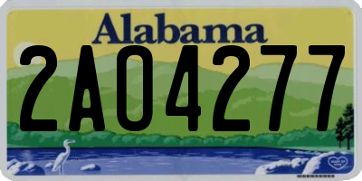 AL license plate 2AO4277