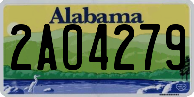 AL license plate 2AO4279