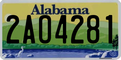 AL license plate 2AO4281