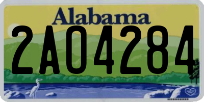 AL license plate 2AO4284