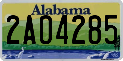 AL license plate 2AO4285