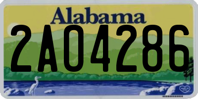 AL license plate 2AO4286