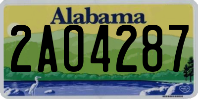 AL license plate 2AO4287
