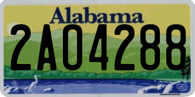 AL license plate 2AO4288