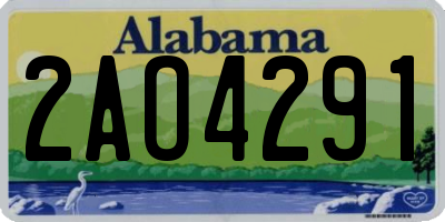 AL license plate 2AO4291