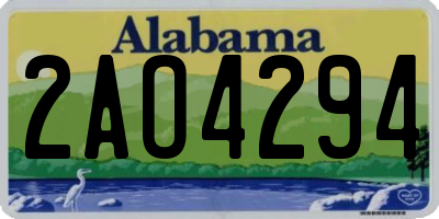 AL license plate 2AO4294