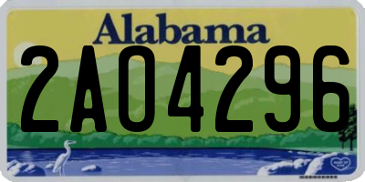AL license plate 2AO4296