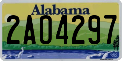 AL license plate 2AO4297
