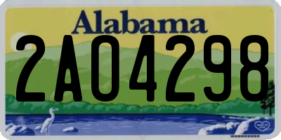 AL license plate 2AO4298