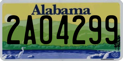 AL license plate 2AO4299