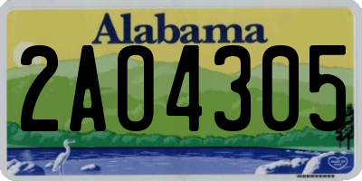AL license plate 2AO4305