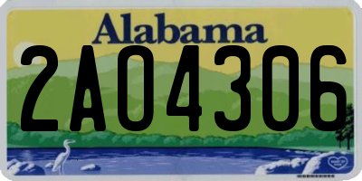 AL license plate 2AO4306