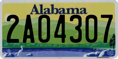 AL license plate 2AO4307