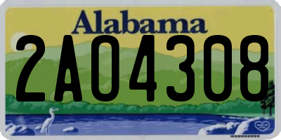 AL license plate 2AO4308
