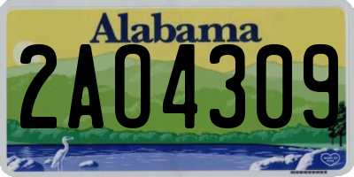 AL license plate 2AO4309