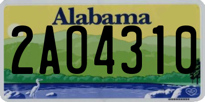 AL license plate 2AO4310