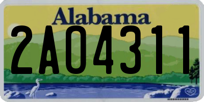 AL license plate 2AO4311