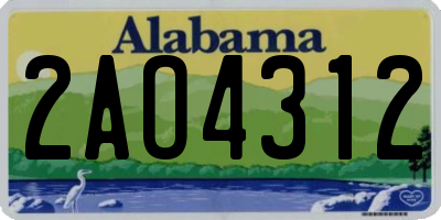 AL license plate 2AO4312