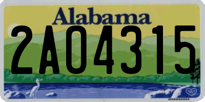 AL license plate 2AO4315