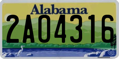 AL license plate 2AO4316