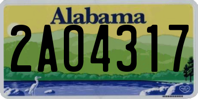 AL license plate 2AO4317