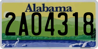 AL license plate 2AO4318
