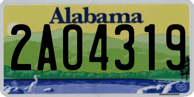 AL license plate 2AO4319