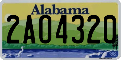AL license plate 2AO4320