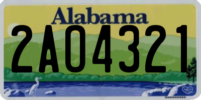 AL license plate 2AO4321