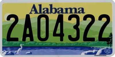AL license plate 2AO4322