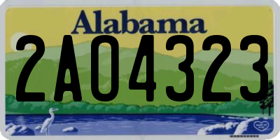 AL license plate 2AO4323