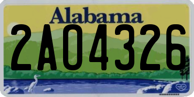 AL license plate 2AO4326
