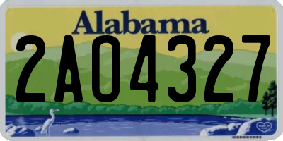 AL license plate 2AO4327