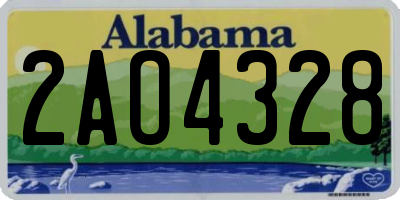 AL license plate 2AO4328