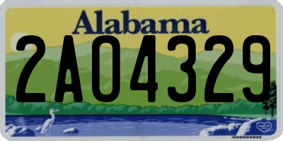 AL license plate 2AO4329