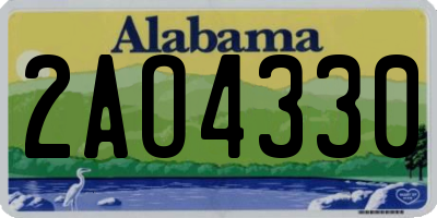 AL license plate 2AO4330