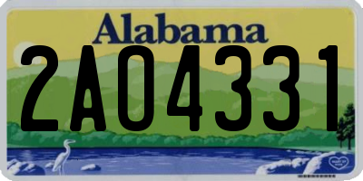 AL license plate 2AO4331
