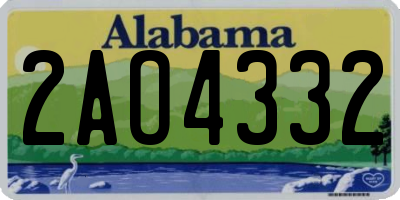 AL license plate 2AO4332