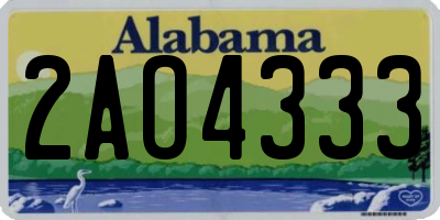 AL license plate 2AO4333
